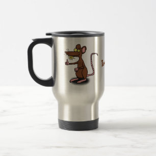 Caneca Térmica Rato castanho-bonito deita um desenho animado