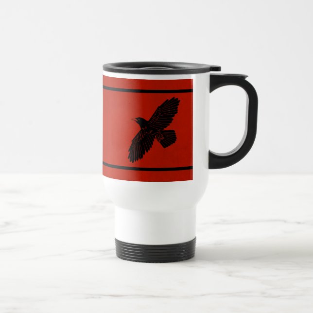 Caneca Térmica Raven Em Vermelho (Direita)