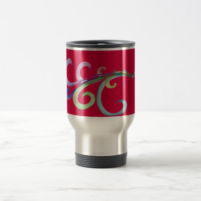 Caneca Térmica Redemoinhos de entrelaçamento lunáticos do (Centro)