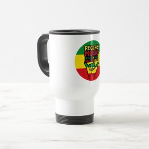 Caneca Térmica Reggae Shaka Hand com citações positivas