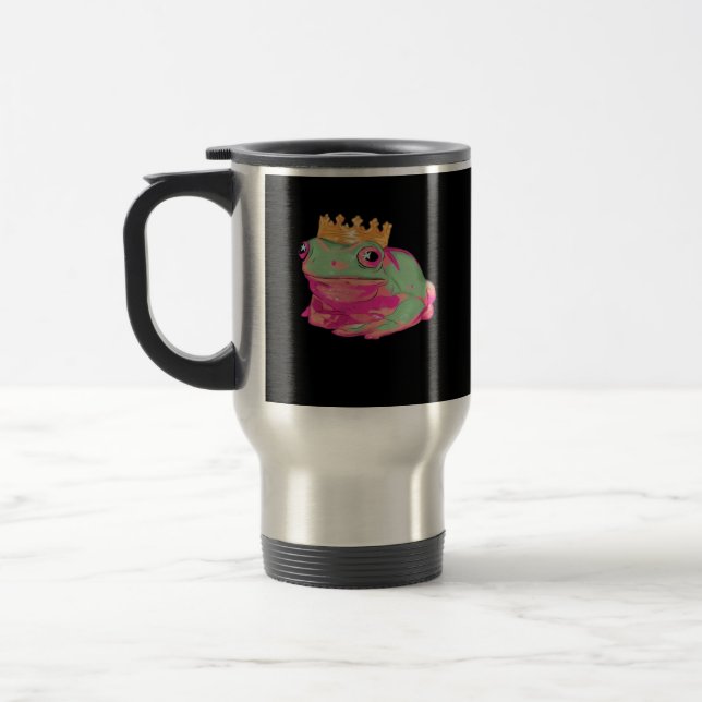 Caneca Térmica Rei Sapo Funky Meme Estilo Clássico (Esquerda)