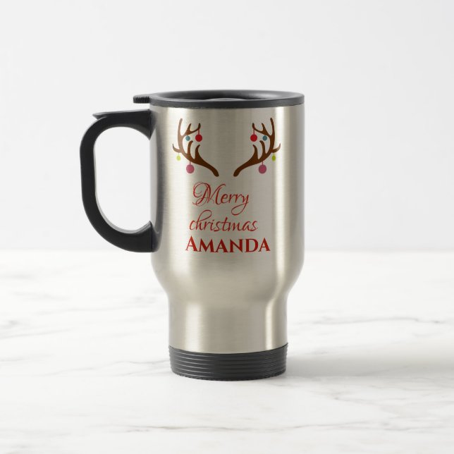 Caneca Térmica Reindeer decor - Feliz Natal (Esquerda)