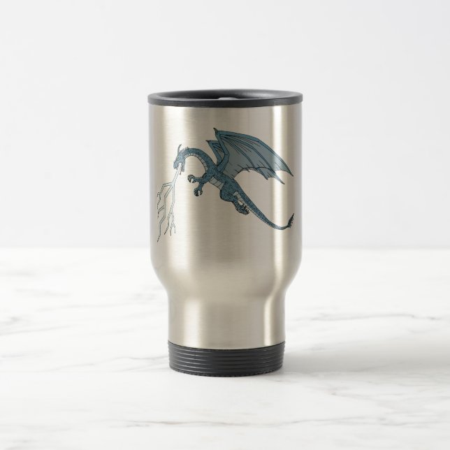 Caneca Térmica Relâmpago Blue Dragon Spitting (Centro)