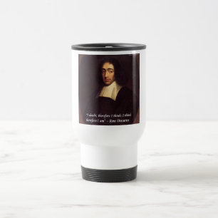 Caneca Térmica Rene Descartes Eu Penso, Logo Existo Citação