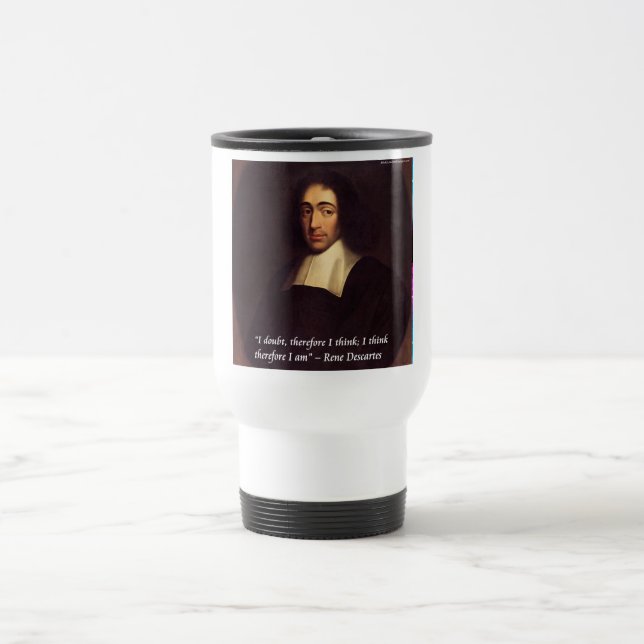 Caneca Térmica Rene Descartes Eu Penso, Logo Existo Citação (Centro)