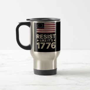 Caneca Térmica Resiste como se fosse 1776 bandeira conservadora a