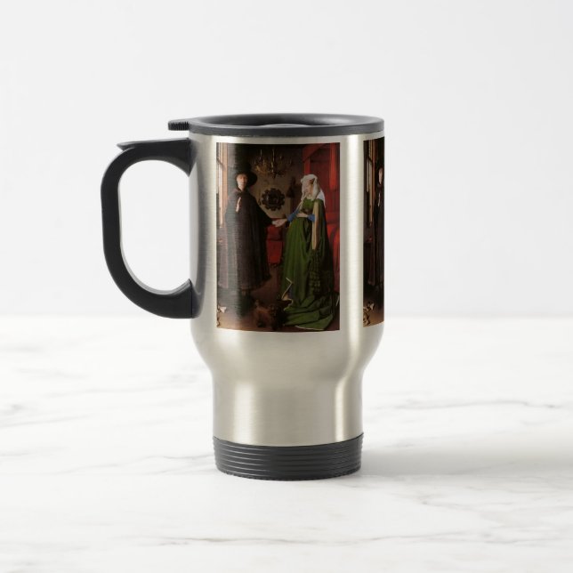 Caneca Térmica Retrato de Giovanni Arnolfini e sua esposa (Esquerda)