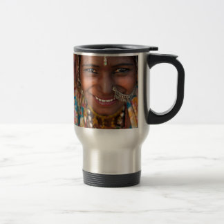 Caneca Térmica Retrato de uma mulher de India Rajasthani