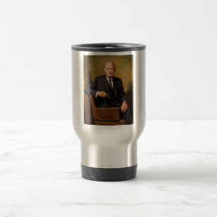 Caneca Térmica Retrato do Presidente Dwight Eisenhower na Casa Br