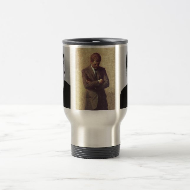 Caneca Térmica Retrato oficial John F. Kennedy (Centro)