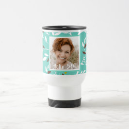 Caneca Térmica Retro botânico fotográfico de 50 anos