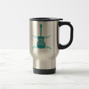 Caneca Térmica Retro Guitar Mug, Teal