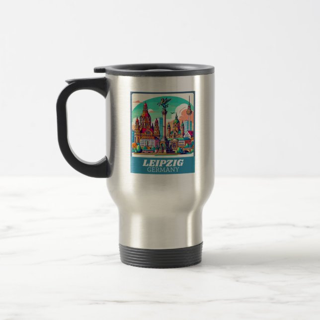 Caneca Térmica Retro Leipzig Skyline (Esquerda)