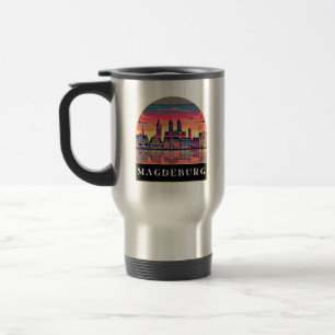 Caneca Térmica Retro Magdeburg Skyline