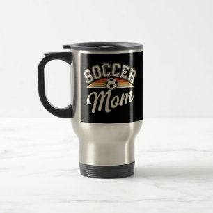 Caneca Térmica Retro Soccer Mãe Design - Futebol de Estilo Vintag
