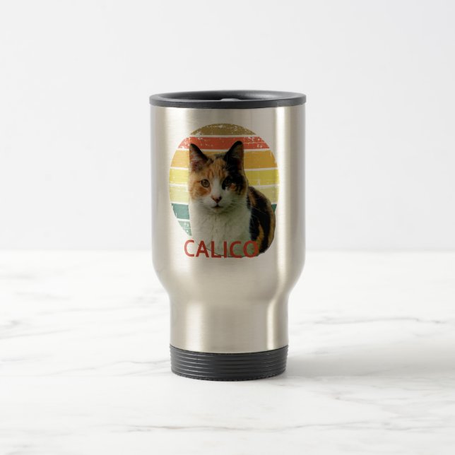 Caneca Térmica Retro Sunset Calico Moggy Cat (Centro)
