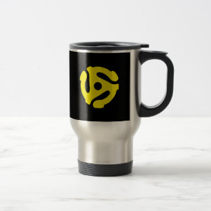 Caneca Térmica Retro Vintage Yellow 45 espaçador DJ