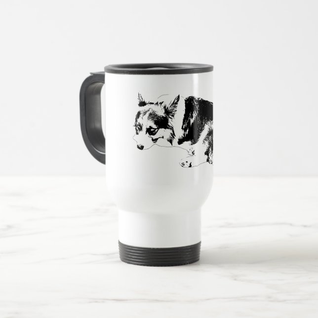 Caneca Térmica Road Corgi, Grounded Sips (Frente Esquerda)