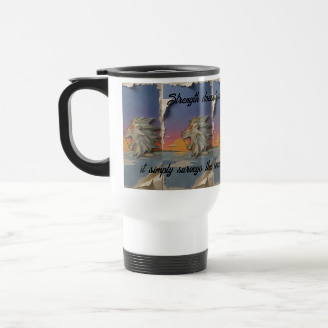 Caneca Térmica Roaring Lion Sunrise Papercut Travel Mug (Esquerda)