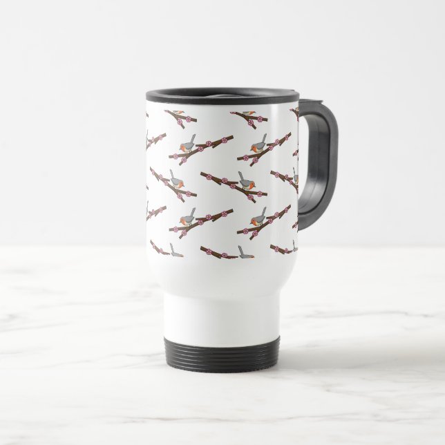 Caneca Térmica Robin no Sakura (Frente Esquerda)
