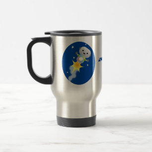 Caneca Térmica Robô bonito voando na ilustração de desenhos an