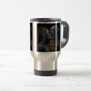 Caneca Térmica Robot Love Viagem/Viagem ao trabalho Mug, 15 oz