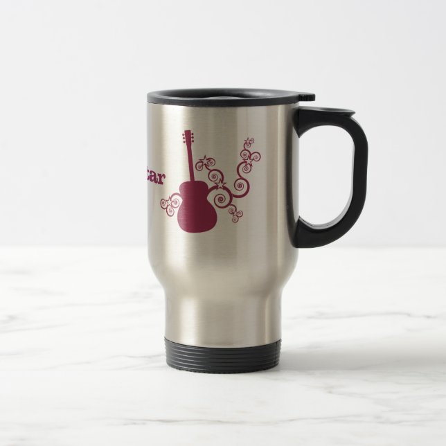 Caneca Térmica Rockstar Guitar Mug, Fuchsia (Direita)