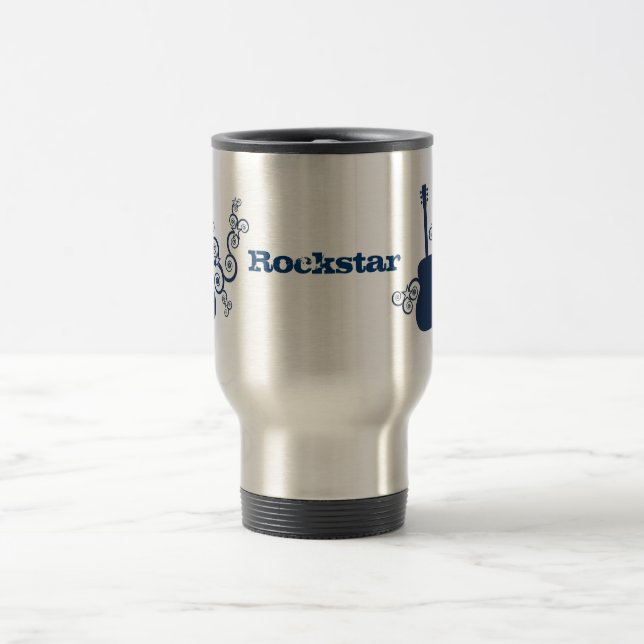 Caneca Térmica Rockstar Guitar Mug, Royal Blue (Centro)