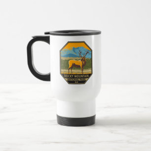 Caneca Térmica Rocky Mountain National Park Colorado Elk Vintage