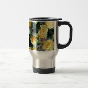 Caneca Térmica Rosa Amarelo Buds