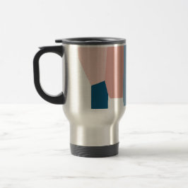Caneca Térmica Rosa azul e branco