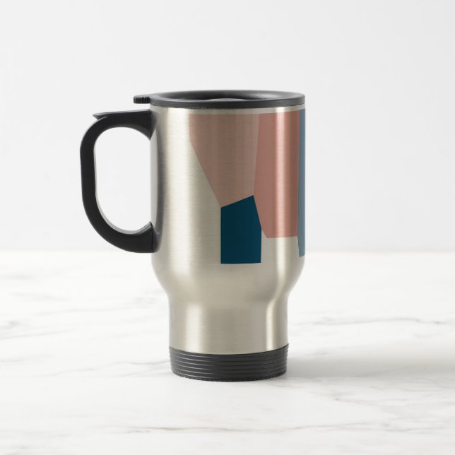 Caneca Térmica Rosa azul e branco (Esquerda)