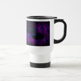Caneca Térmica Rosa de Material Negro Spooky, Aranhas Negras