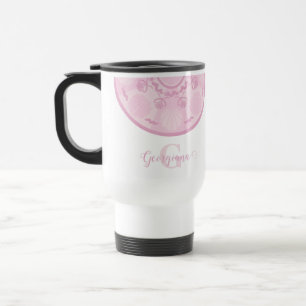Caneca Térmica Rosa Dusky Personalizado Grande Milênio Mandala