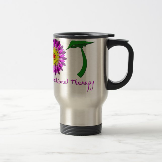 Caneca Térmica Rosa e roxo de OT flower power (Direita)