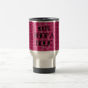 Caneca Térmica Rosa quente 15 onças. Copo de aço inoxidável da