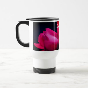 Caneca Térmica Rosa vermelha Flor para Cima Personalizado