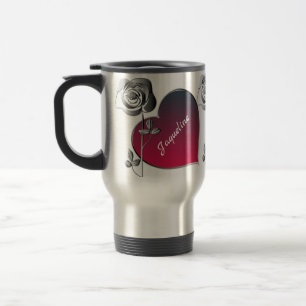 Caneca Térmica Rosas e Coração do namorados
