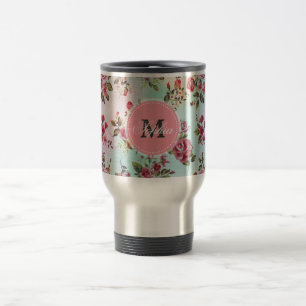Caneca Térmica Rosas monogramas bonitos e giros