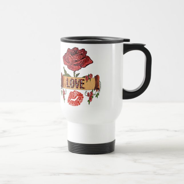 Caneca Térmica ROSAS RAIB Rockabilly, Love & Lipstick (Direita)
