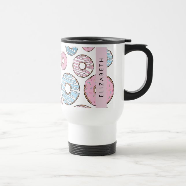 Caneca Térmica Rosquinhas rosa, Rosquinhas azuis, borrifadas, seu (Direita)