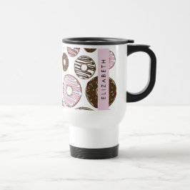 Caneca Térmica Rosquinhas Rosa, Rosquinhas Marrons, Espelhos, Seu