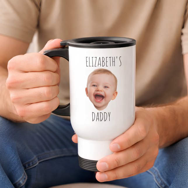 Caneca Térmica Rosto de Bebê Personalizado Foto de Bebê Rindo  (Criador carregado)