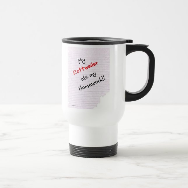 Caneca Térmica Rottweiler comeu minha tarefa (Direita)