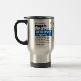 Caneca Térmica Rótulo Divertido de Propofol Médico