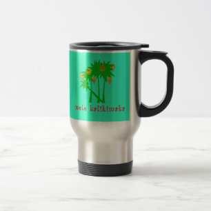 Caneca Térmica Roupa havaiano do Natal de Mele Kalikimaka