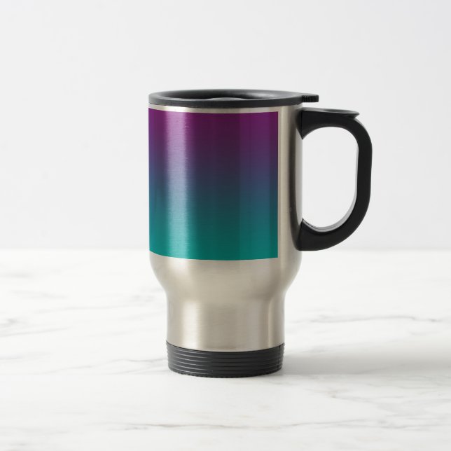 Caneca Térmica Roxo & cerceta Ombre (Direita)