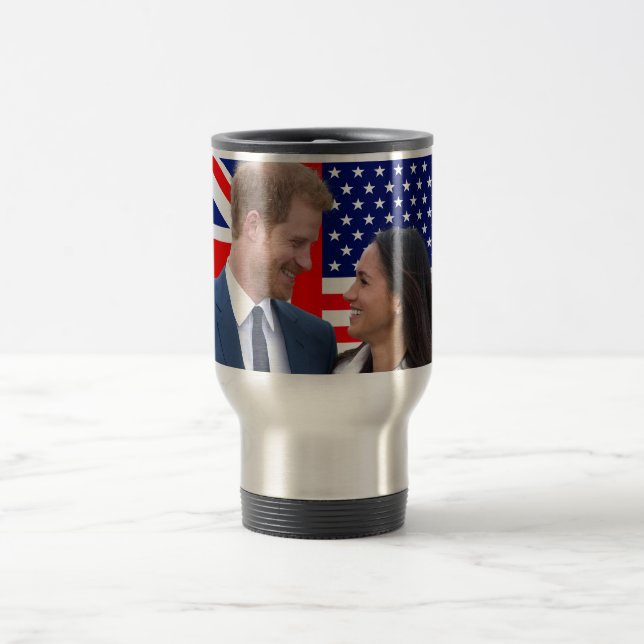 Caneca Térmica Royal Wedding Harry e Meghan (Centro)