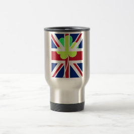 Caneca Térmica Rua de Clover da Irish British Flag Shamrock, Patr
