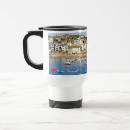Caneca Térmica Ruas de coração personalizadas Ives Harbor Pier Co